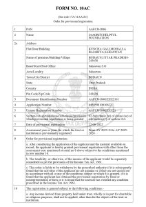 12A & 80G Certificate